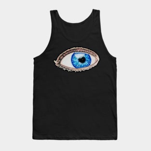 Blue eye with reflection Tank Top